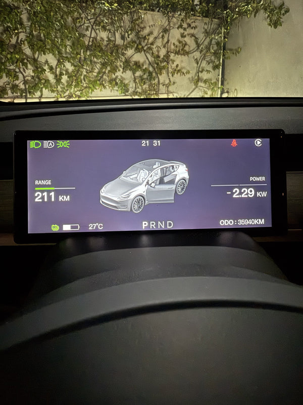 Tesla Model Y ve Model 3 ile uyumlu araç Gösterge Ekranı, CarPlay ve Android (Juniper ile uyumlu değildir )