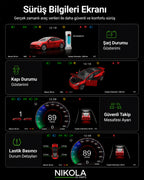 Tesla Model Y Legacy  9 inch Gösterge Ekranı, Carplay ve Android  (ön kamera dahil değildir)