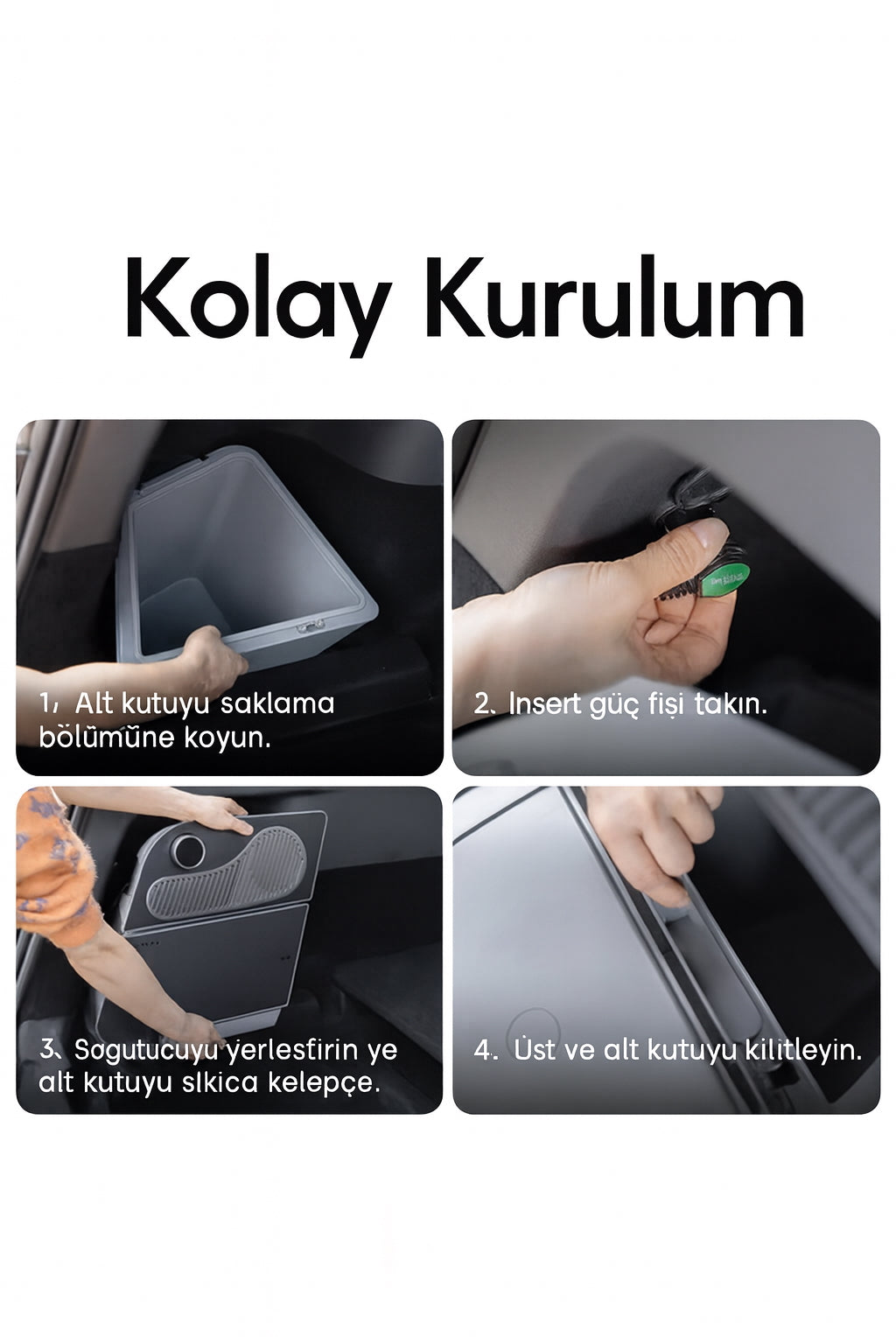 Tesla Model Y Legacy ile Uyumlu TEMAI 16L Kapasiteli Mini Buzdolabı, Çift Bölmeli Soğutma ve Dondurma Özellikli, LED Ekranlı ( JUNIPER İLE UYUMLU DEĞİLDİR !)